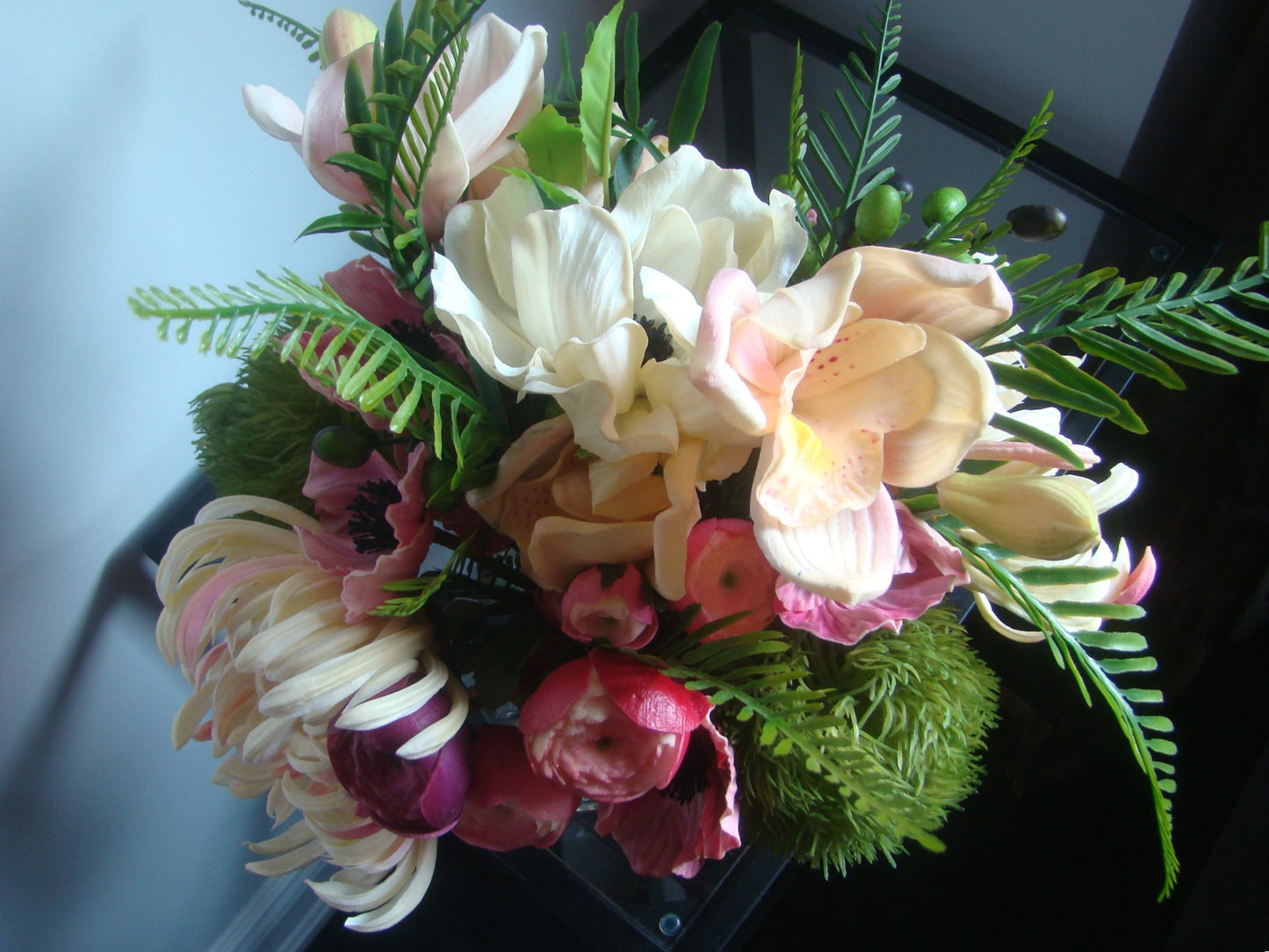 Real Touch Cream Bouquet with a Touch of Pastel