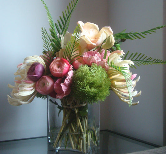 Real Touch Cream Bouquet with a Touch of Pastel