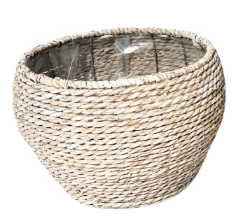 Tapered Hand-Woven Wicker Basket