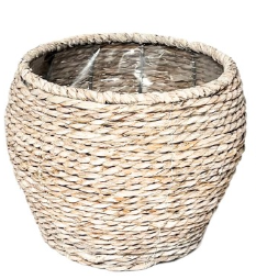 Tapered Hand-Woven Wicker Basket